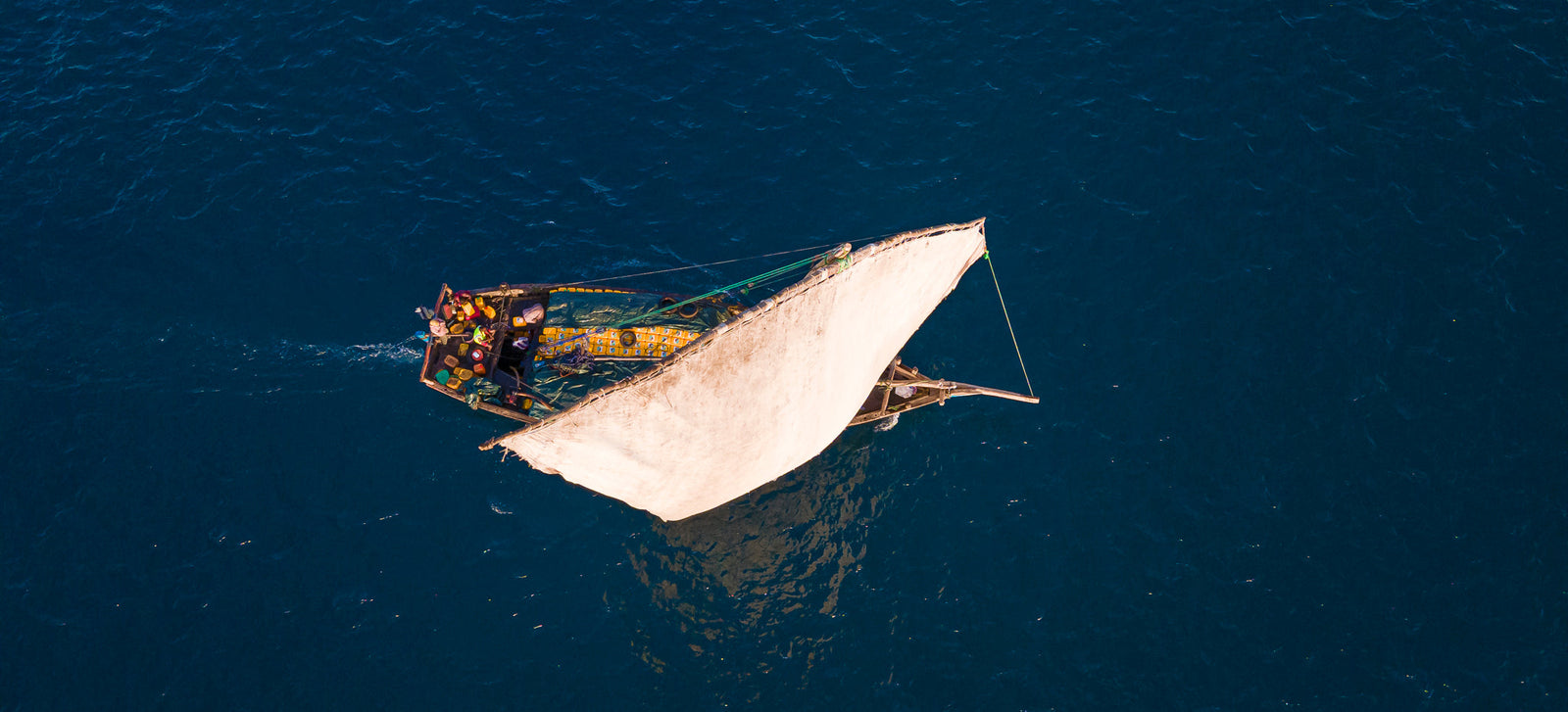 Dhow at sea by Wim van den Heever