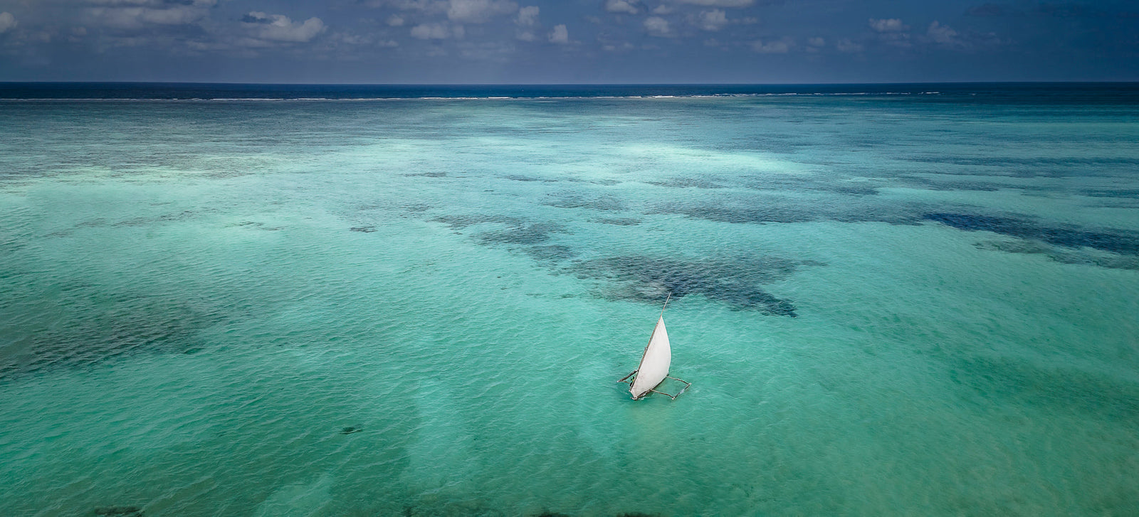 Dhow at sea by Wim van den Heever