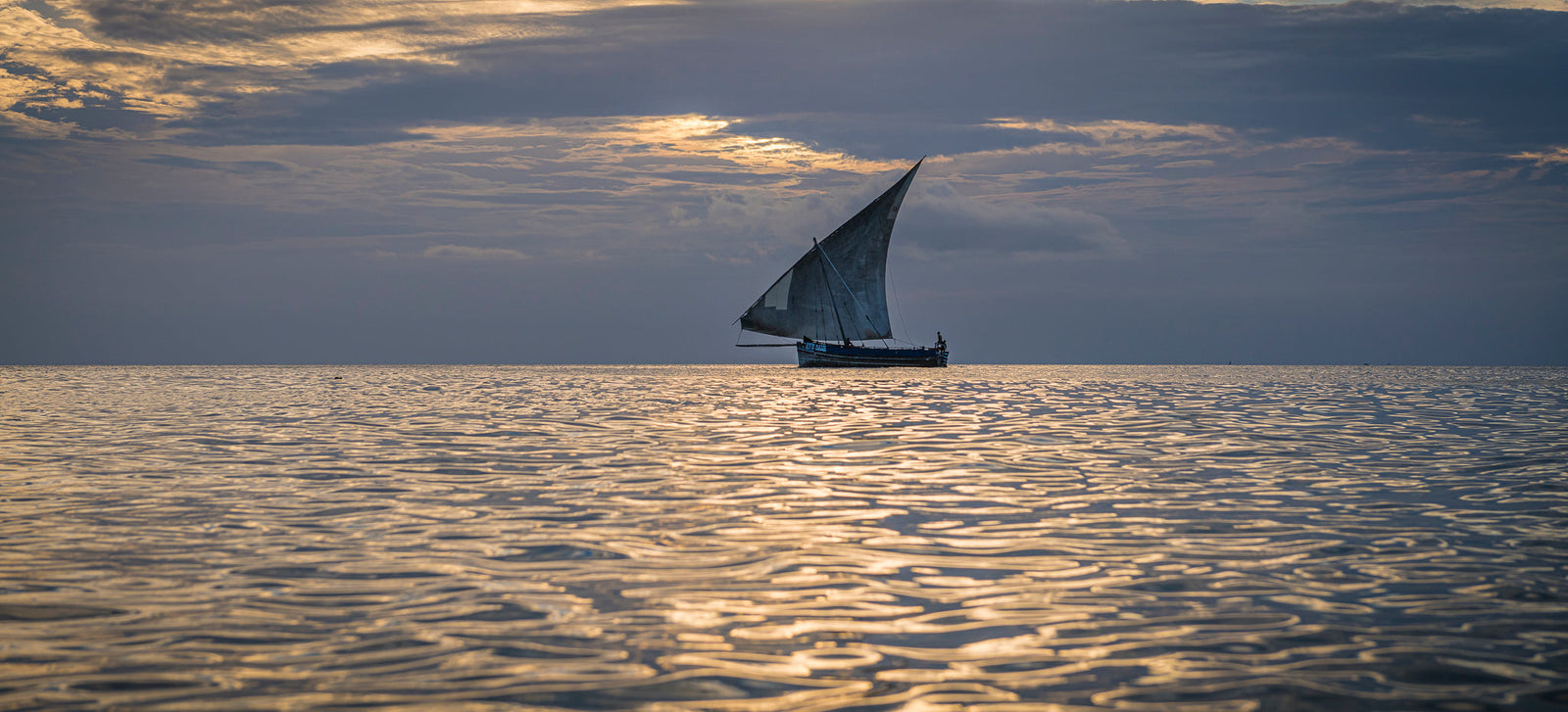 Dhow at sea by Wim van den Heever