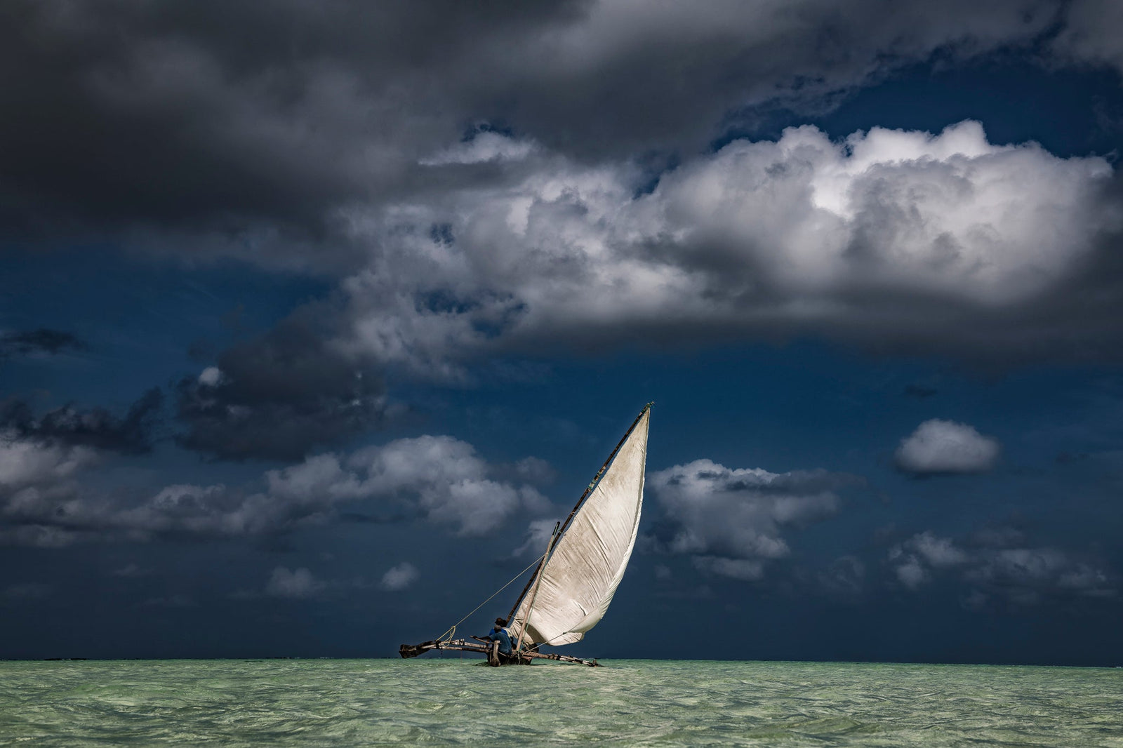 Dhow at sea by Wim van den Heever