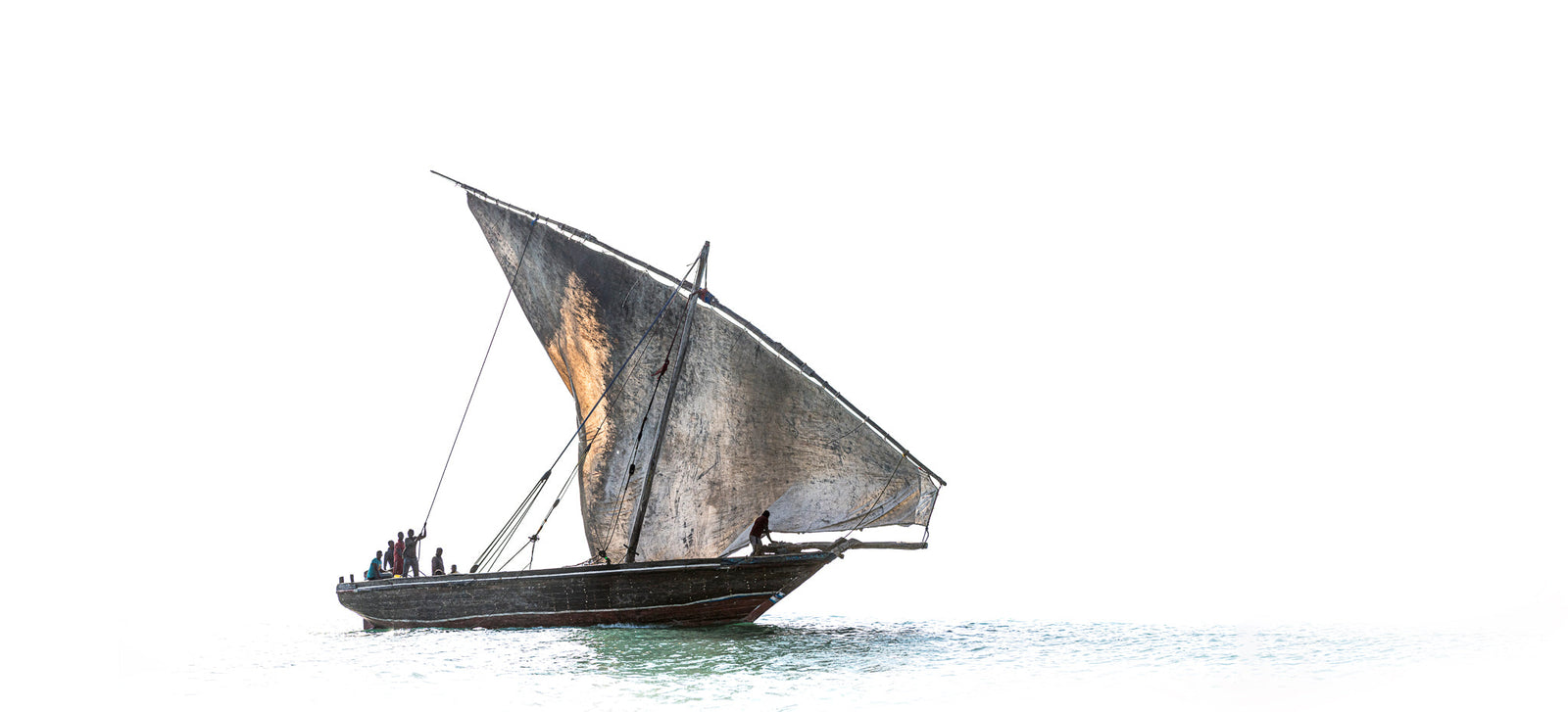 Dhow at sea by Wim van den Heever