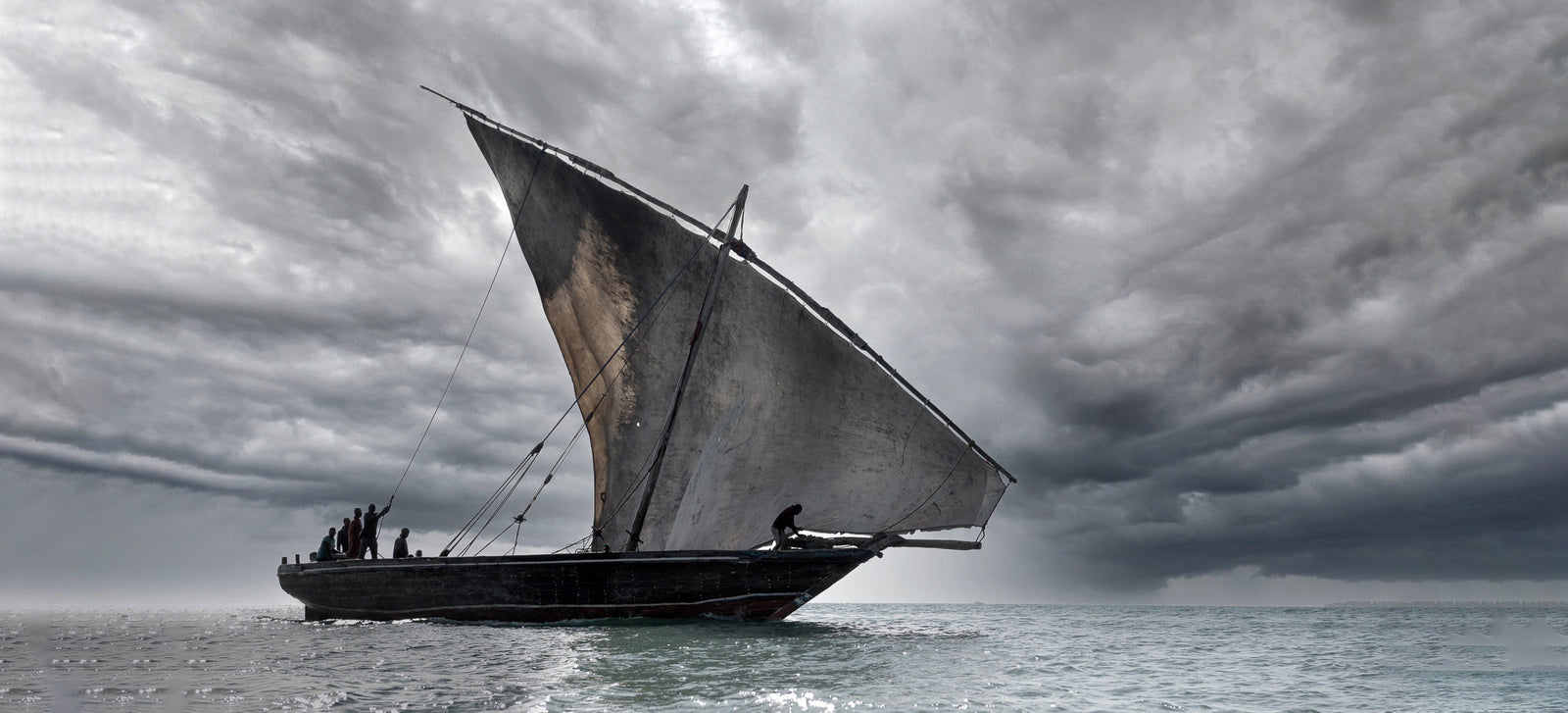 Dhow at sea by Wim van den Heever