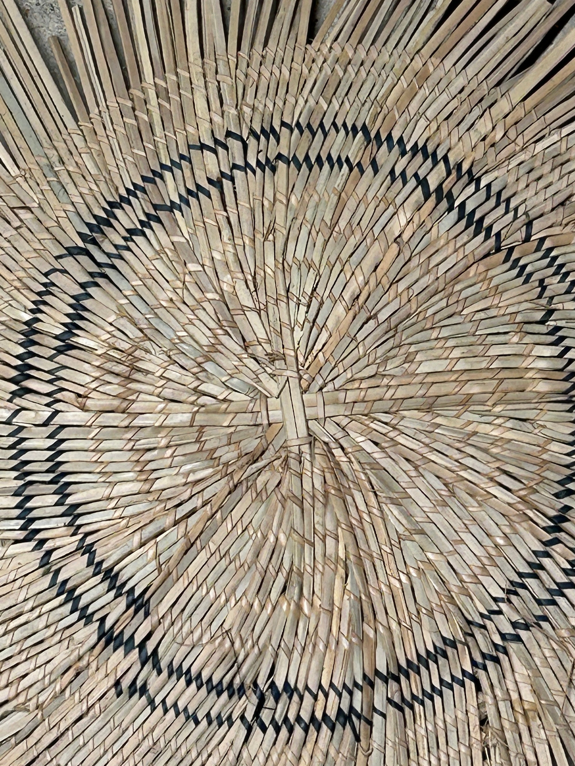 Malawi Sun Wall basket - blue lines 45cm