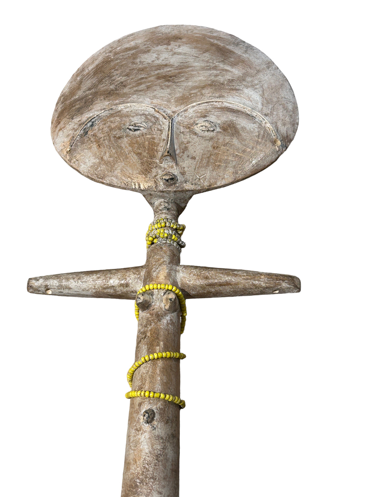 Ashanti doll — side view of the carved figure