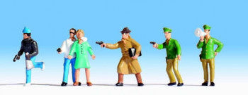 Cops (2) Robbers (3) and Civilian Figures 15096