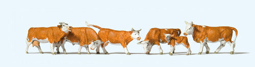 Brown and White Cows Terrarium Figures 10146