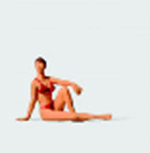 Woman Bather Seated - Terrarium Figure - 28072