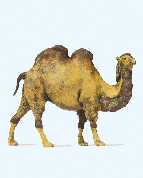 Hand-painted dromedary camel miniature terrarium figure, 1:87 scale