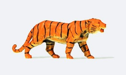 Hand-painted tiger miniature terrarium figure, 1:87 scale