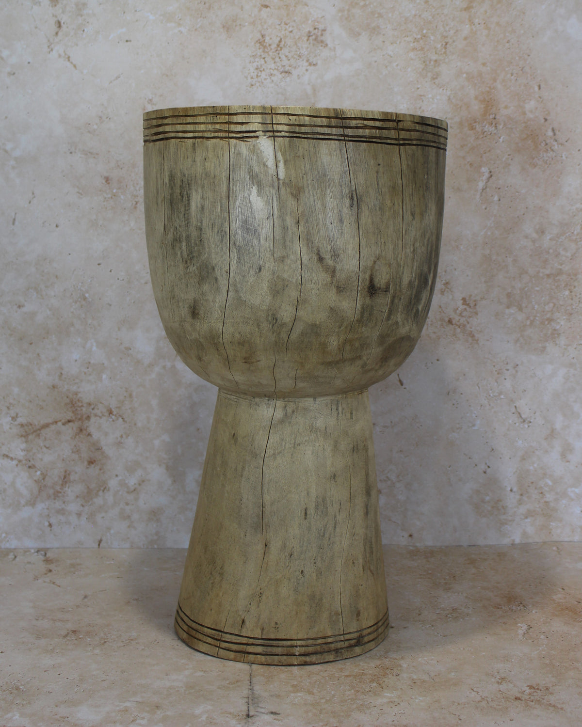 Tapered Wood Side Table - Cameroon - 93.4