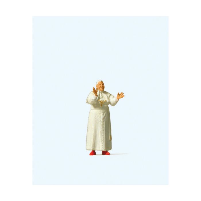 Hand-painted Pope Benedict XVI miniature terrarium figure, 1:87 scale