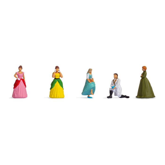 Hand-painted Cinderella fairytale miniature terrarium figures, 1:87 scale