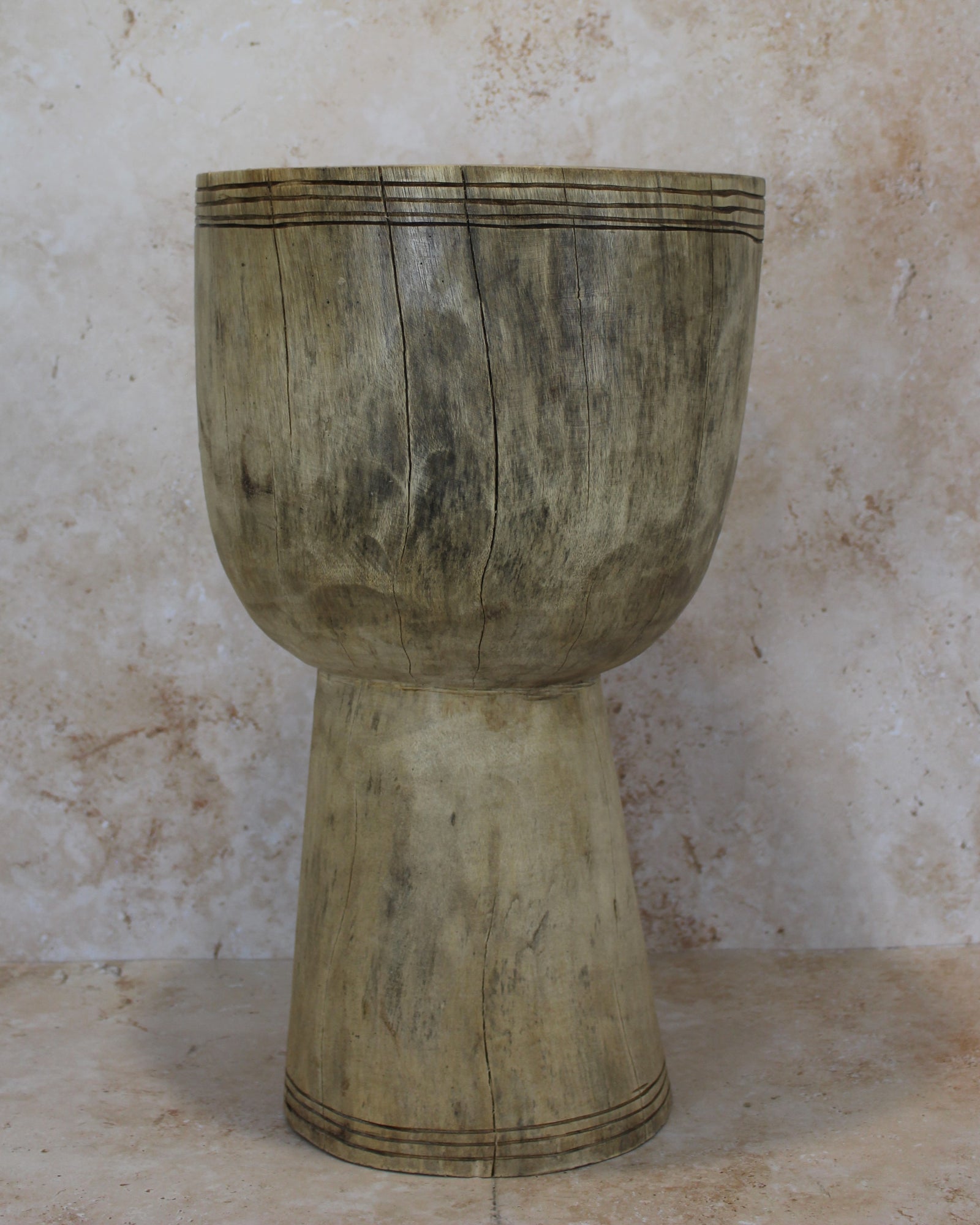 Tapered Wood Side Table - Cameroon - 93.4