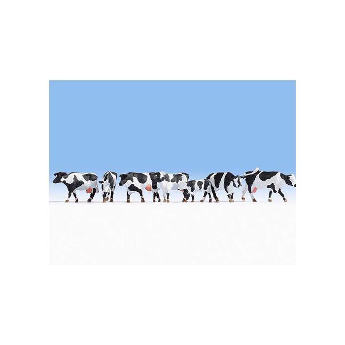 Black and White Cows (7) Terrarium Figures 15725