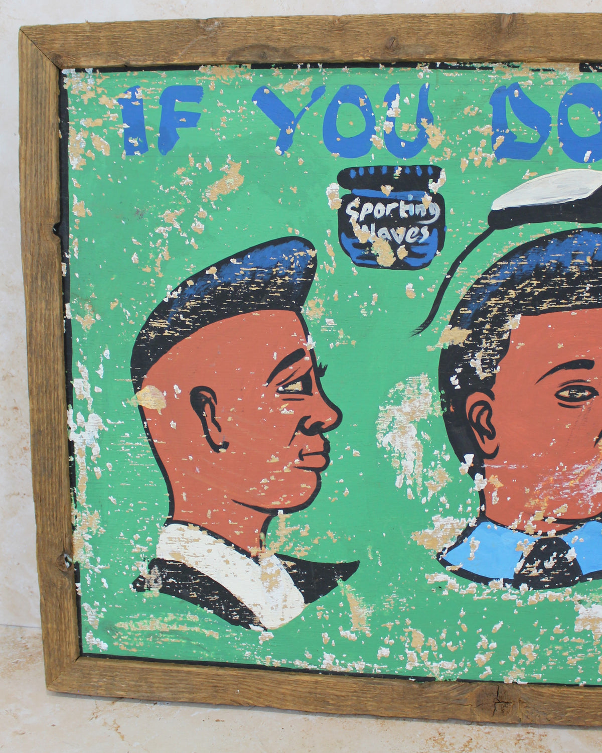 Vintage African Barber Sign - 138.1