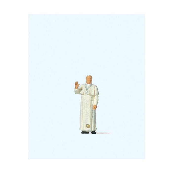 Hand-painted Pope Francis miniature terrarium figure, 1:87 scale