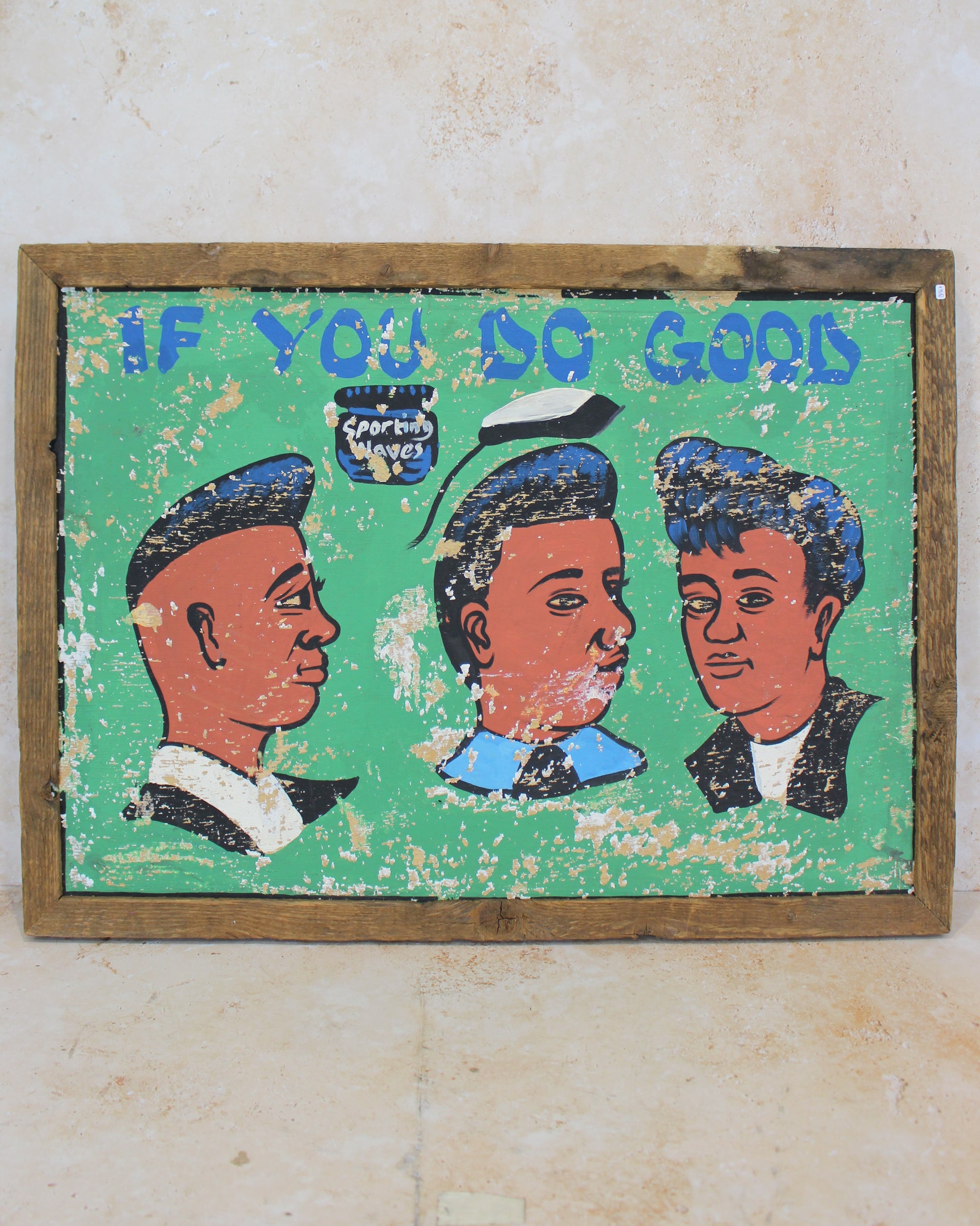 Vintage African Barber Sign - 138.1