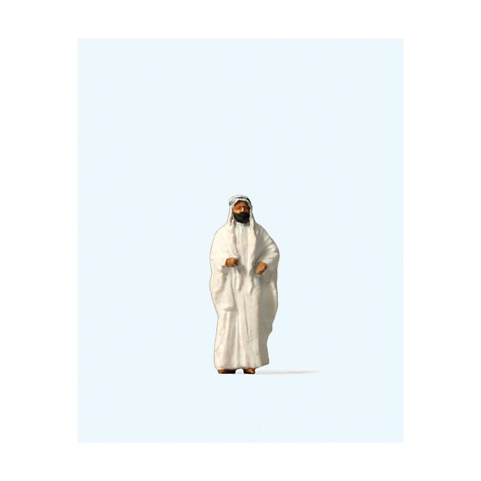 Hand-painted sheikh miniature terrarium figure, 1:87 scale