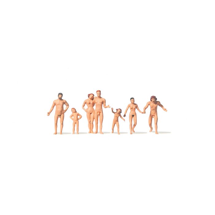 Family on the Nudist Beach (7) Terrarium Figures 0212533