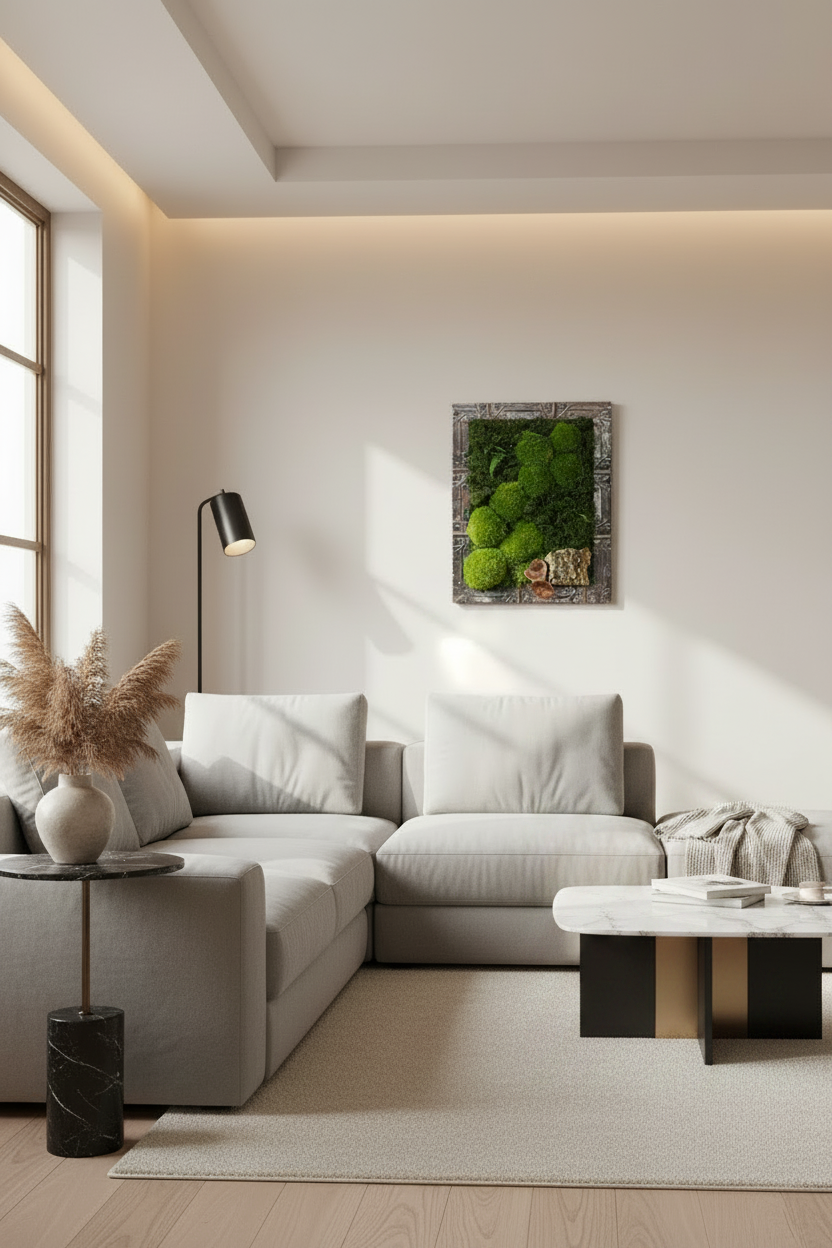 Preserved Moss Art (Victorian Frame)