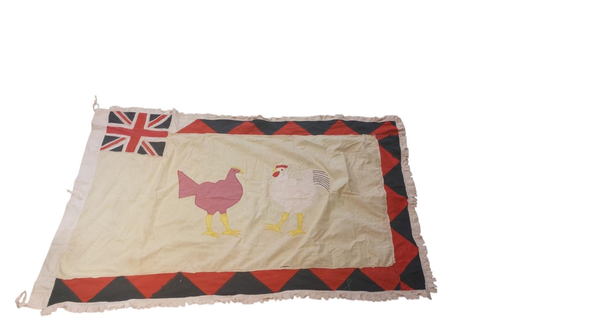 Handmade Asafo Fante flag from Ghana (11) — appliqué textile folk art wall hanging