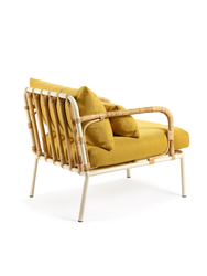 Rene Barba Lounge Chair White & Ocher