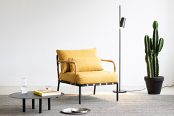 Rene Barba Lounge Chair Black & Ocher