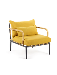 Rene Barba Lounge Chair Black & Ocher