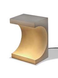 Tangent Concrete Side Table Lamp