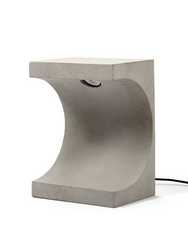 Tangent Concrete Side Table Lamp