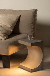 Tangent Concrete Side Table Lamp