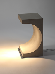 Tangent Concrete Side Table Lamp