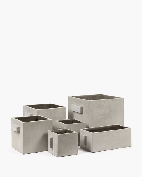 Grey Rectangular Pot - Botanical Boys