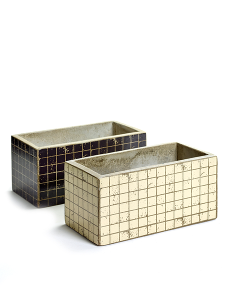 Mosaic Black and White Pot