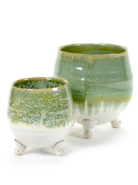 Round Tripod Bain Blanch Pot L