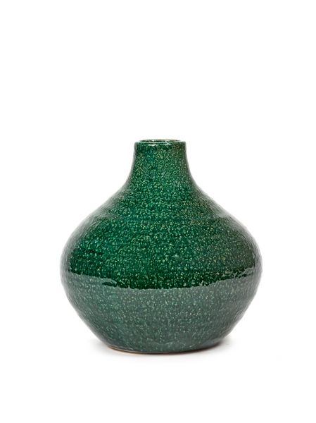 Dark Green Glazed Shades Vase