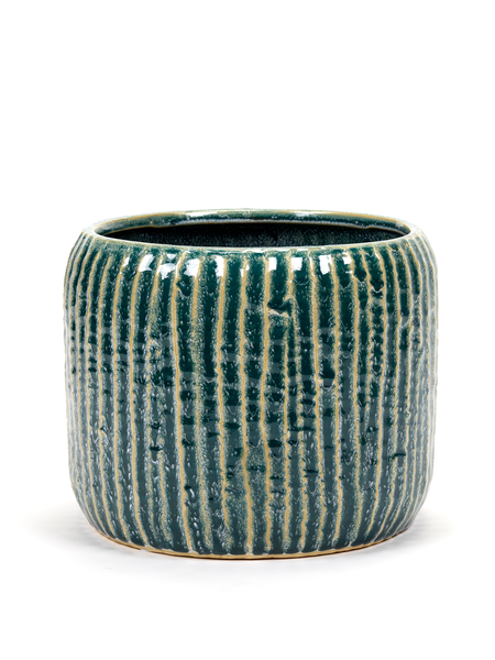 Blue Green Sixties Riple Pot