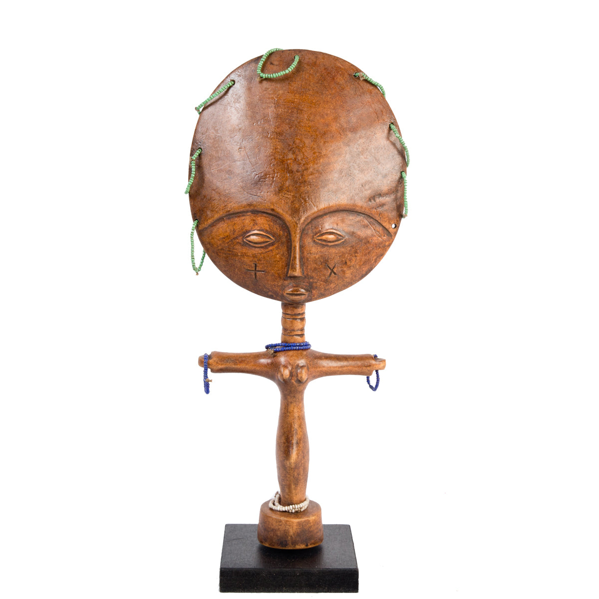 Hand-carved Ashanti fertility doll (akuaba) from Ghana