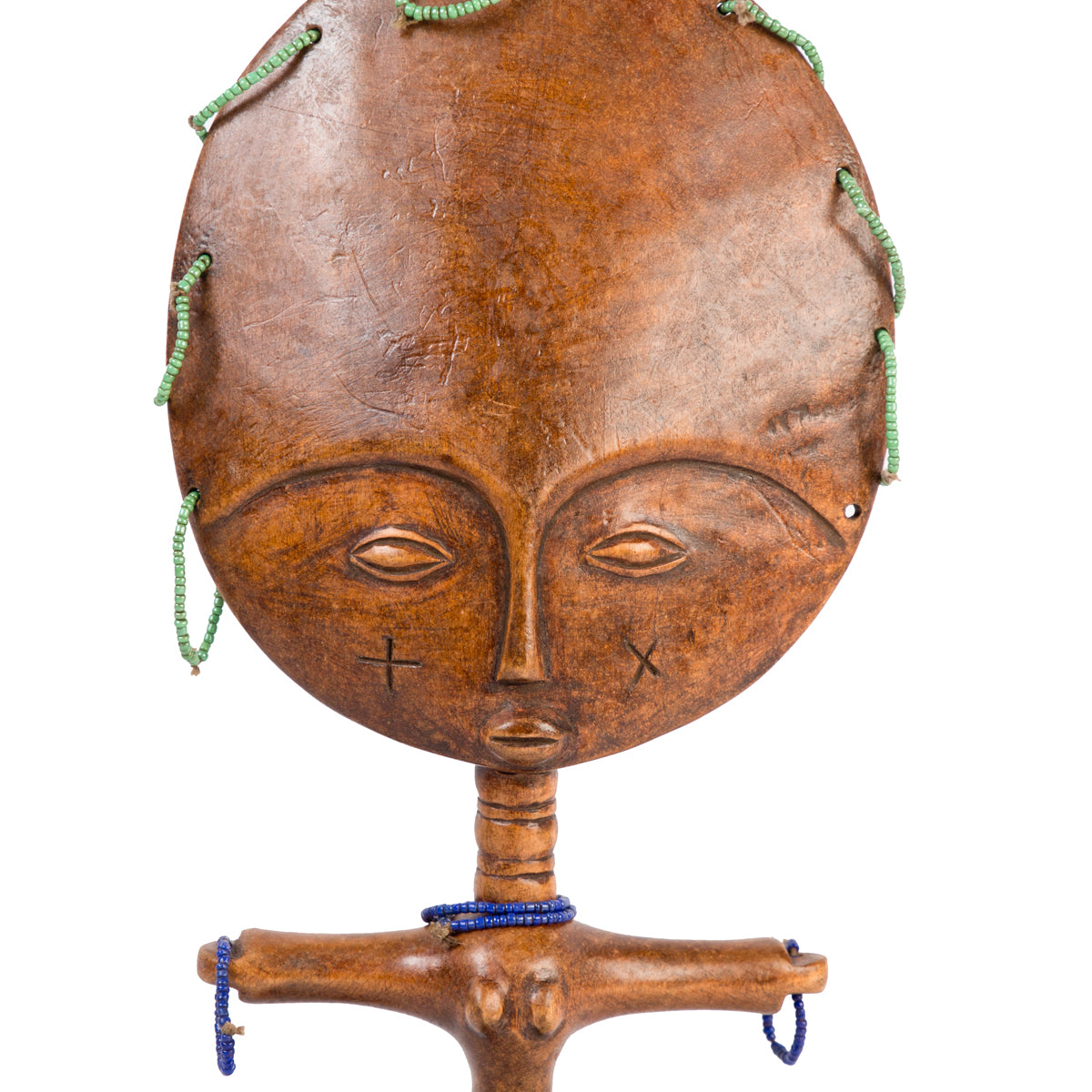 Ashanti doll — side view of the carved figure
