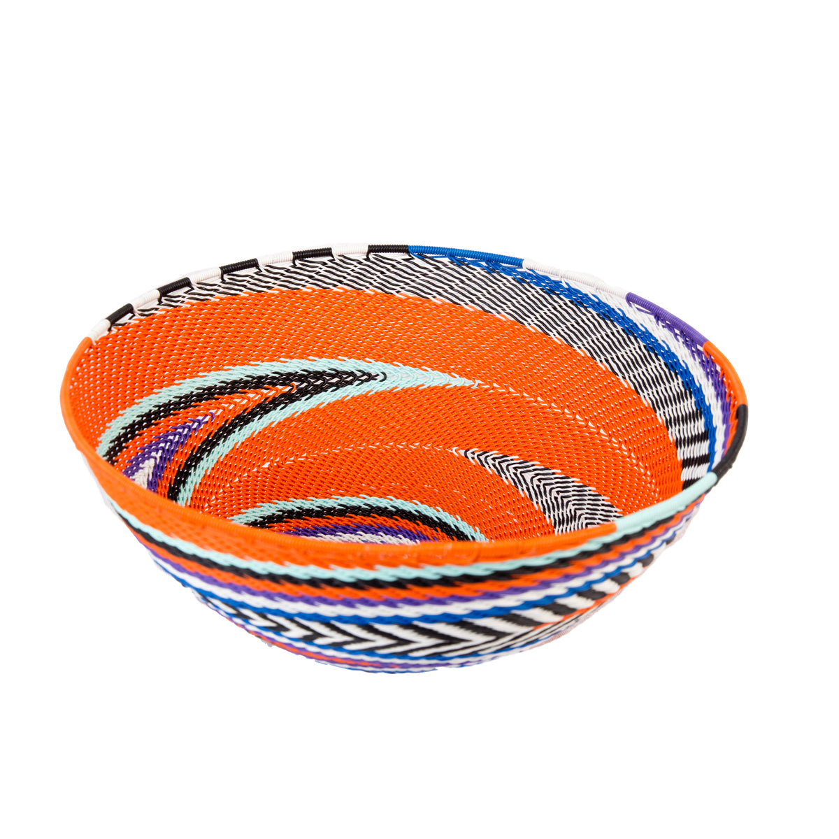 Orange Zulu telephone wire bowl — another view