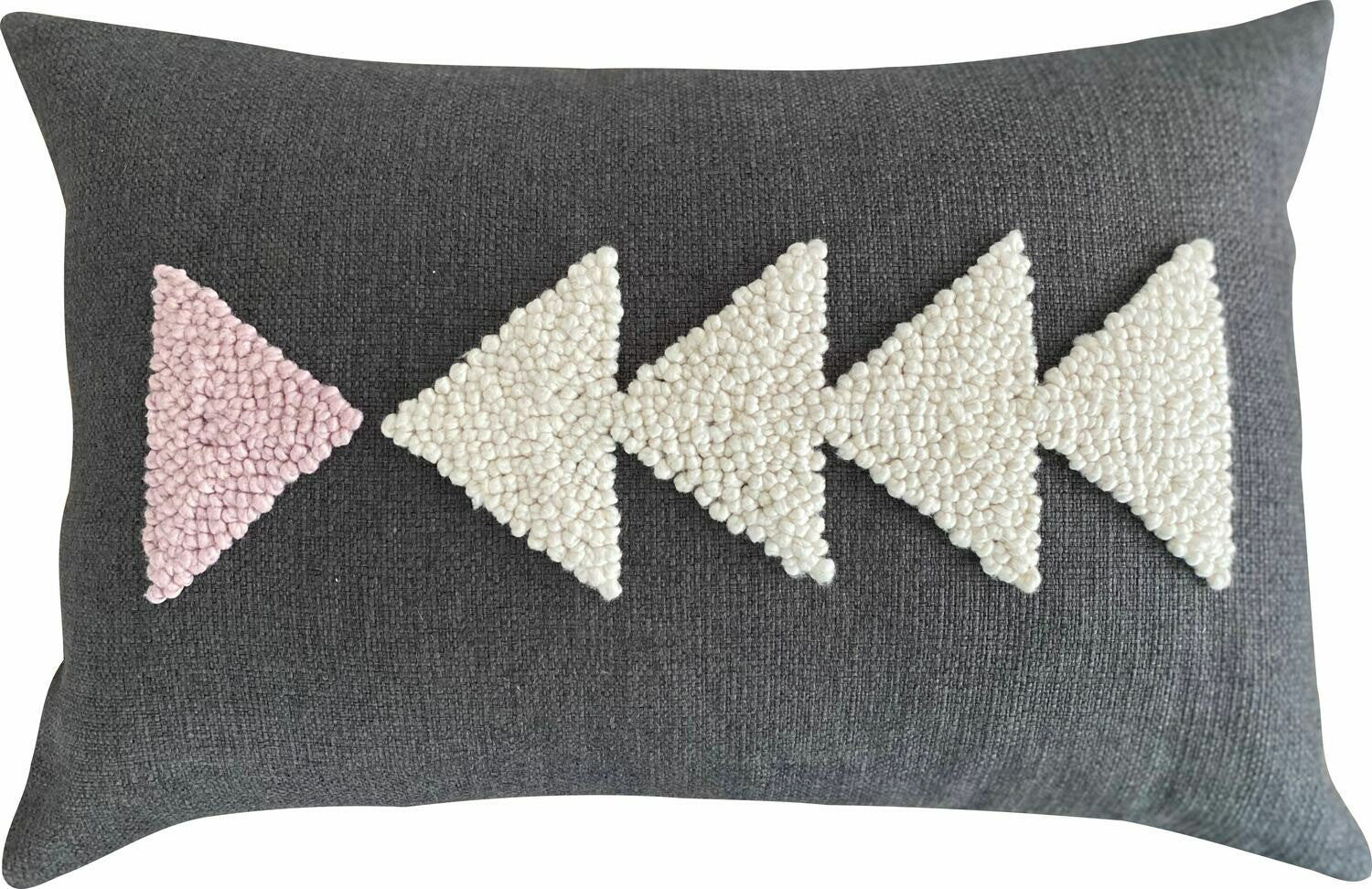 Hand-punched AfriScandi-pattern cushion cover, pattern 6, 40×60cm
