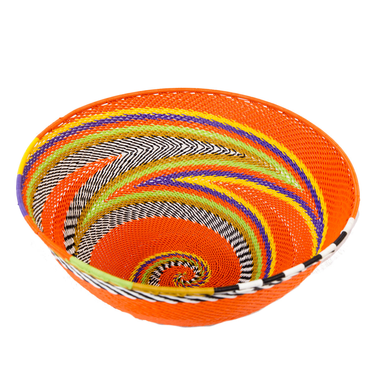 Zulu Telephone Wire Bowl Orange TR18 19cm