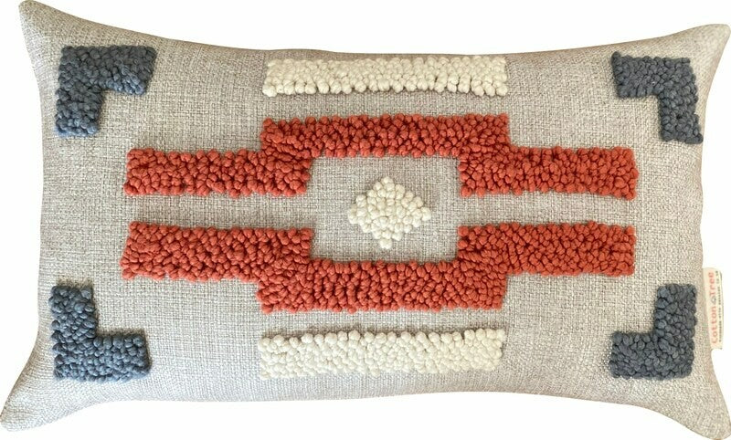 Punch Needle Cushion Cover - Ndebele Pattern 3 (60cmx40cm)