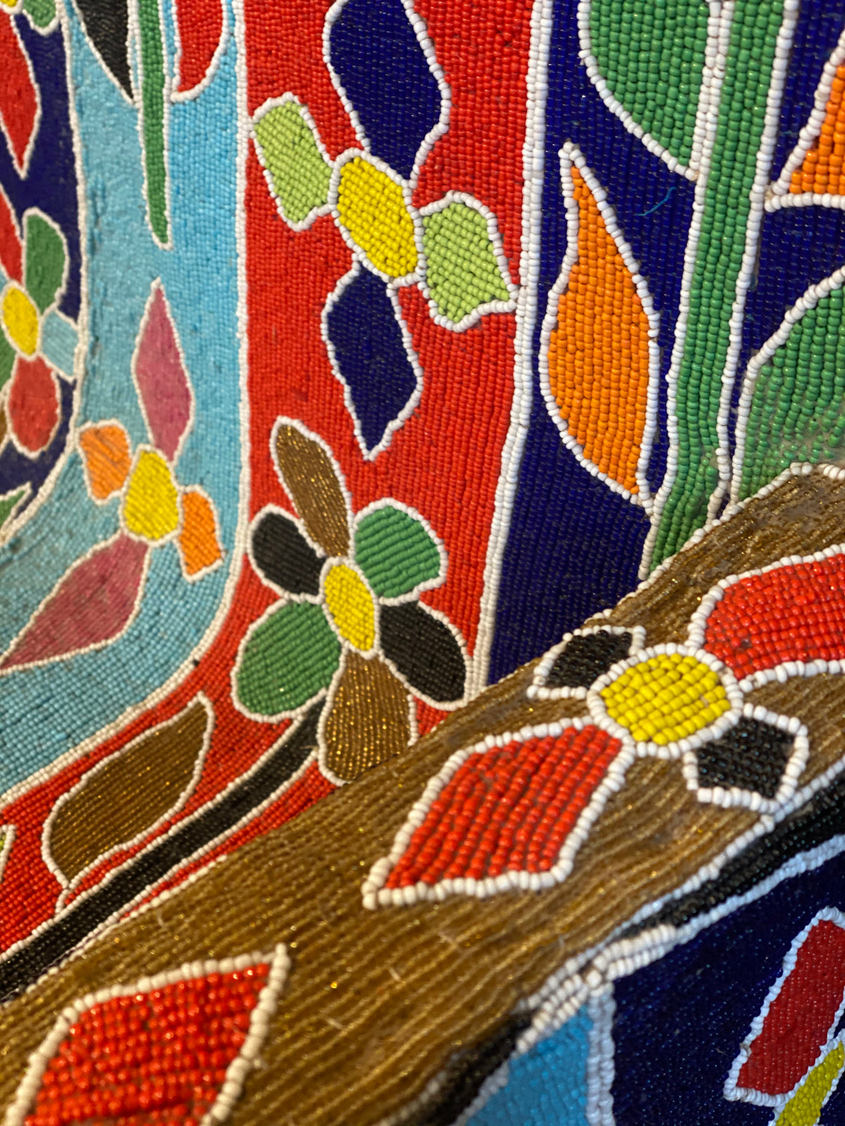 Yoruba Royal Beaded Chair - Floral