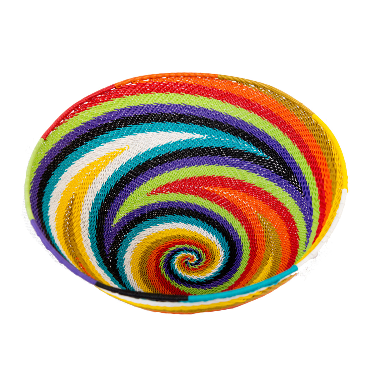 Blue Zulu telephone wire bowl — another view
