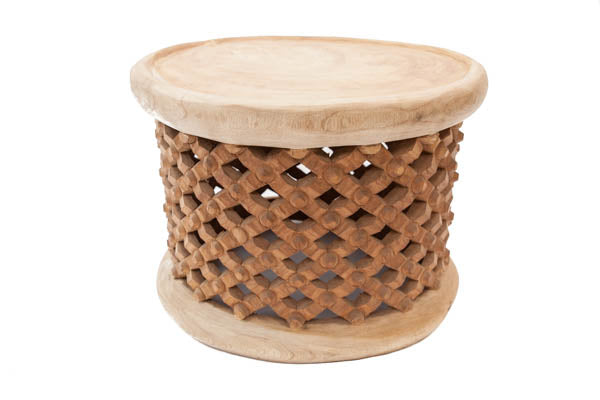 Bamileke Stool - M -50cm - Natural