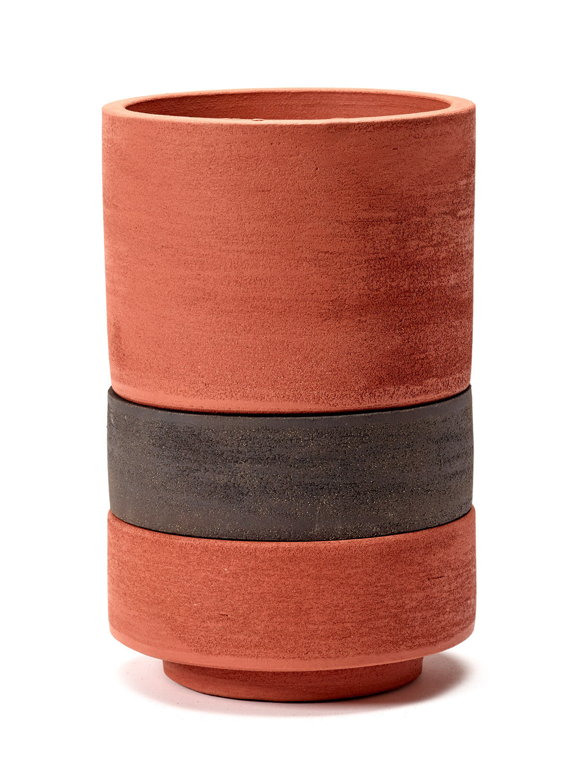 Red Cylinder Pot H13
