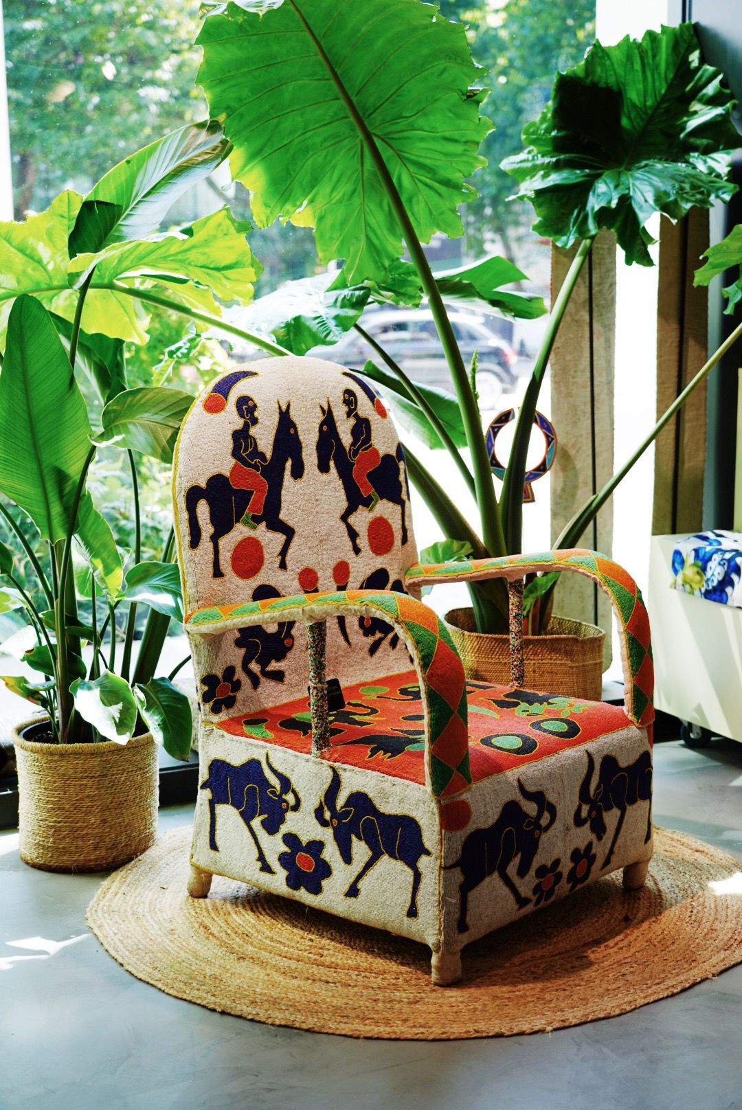 Yoruba Royal Beaded Chair