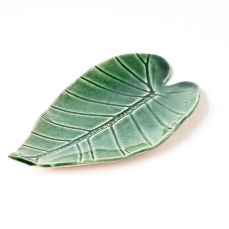 Ceramic Leaf – Elephant Ear Medium (Green)
