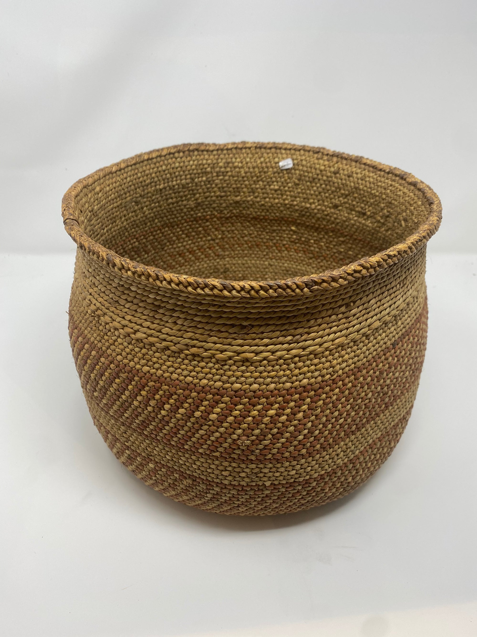 Iringa Basket - Brown Striped Pattern - S